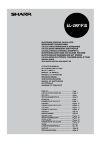 Aby wyświetlić dokument Sharp EL-2901PIII Instrukcja Użytkownika