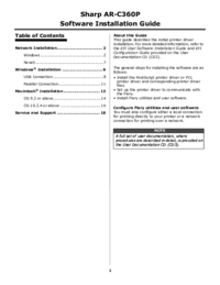 Aby wyświetlić dokument Sharp AR-C360P Przewodnik Instalacji