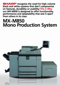 Aby wyświetlić dokument Sharp MX-850 Instrukcja Użytkownika