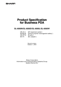 Aby wyświetlić dokument Sharp SL-6000N Instrukcja Użytkownika