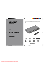 Aby wyświetlić dokument Sharp DV-SL1500W Dokumentacja
