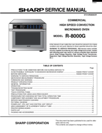 Aby wyświetlić dokument Sharp R-8000G Instrukcja Obsługi