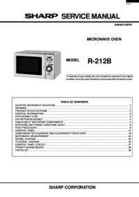 Aby wyświetlić dokument Sharp R-212 Instrukcja Obsługi