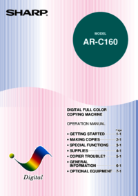 Aby wyświetlić dokument Sharp AR-C160 Dokumentacja