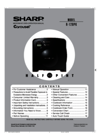 Aby wyświetlić dokument Sharp R-120DK Dokumentacja