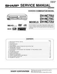Aby wyświetlić dokument Sharp DV-NC70U Instrukcja Obsługi