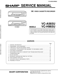 Aby wyświetlić dokument Sharp VC-H965U Instrukcja Obsługi