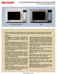 Aby wyświetlić dokument Sharp R-23GTF Instrukcja Użytkownika