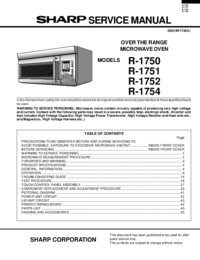 Aby wyświetlić dokument Sharp R-1750 Instrukcja Obsługi