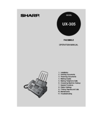 Aby wyświetlić dokument Sharp UX-51 Dokumentacja